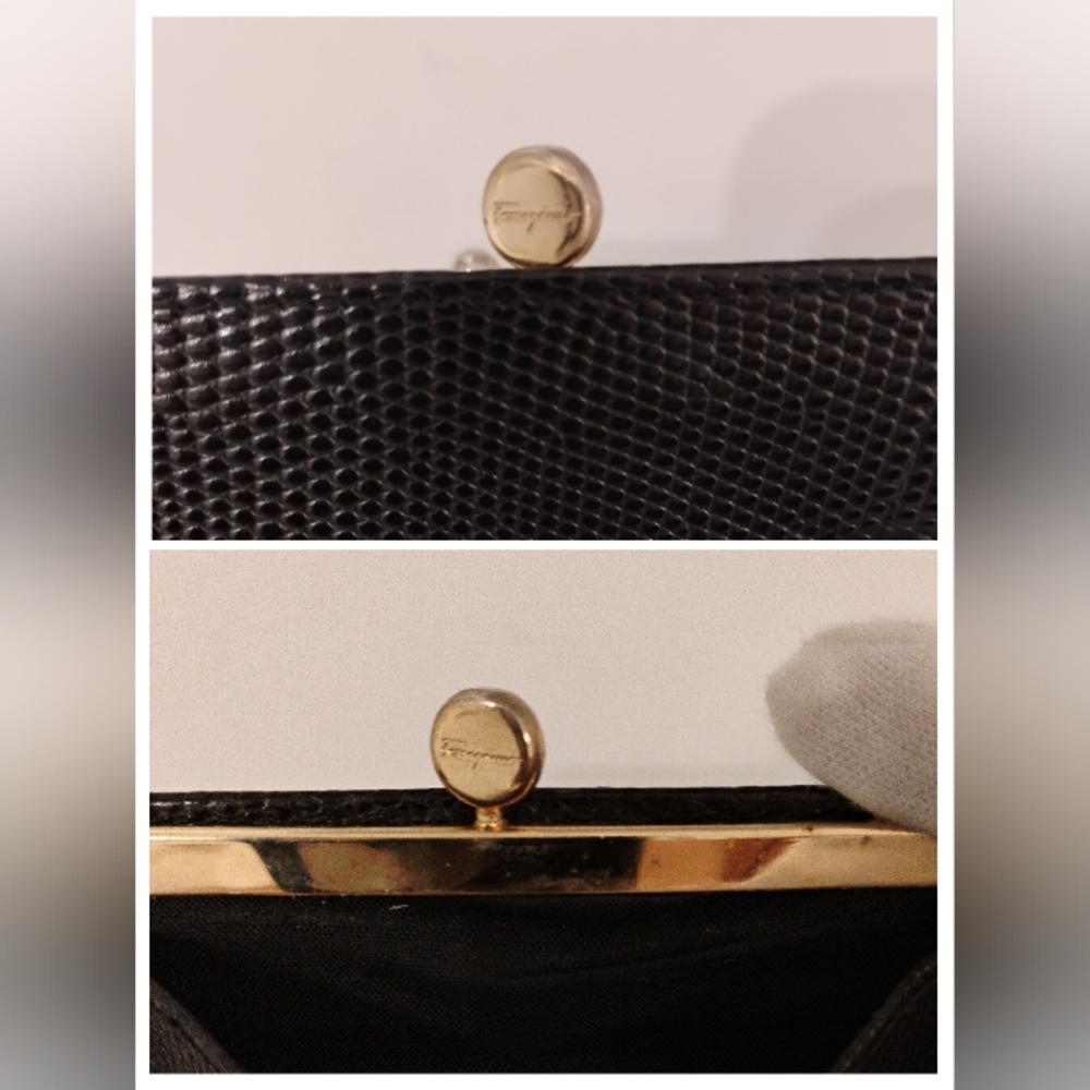 EUC Salvatore Ferragamo Wallet - Black Compact Textured Leather - Picture 16 of 16